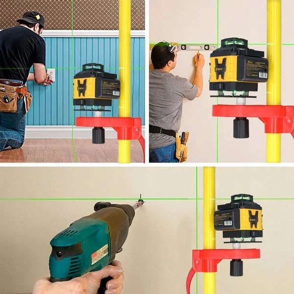 Użycie poziomicy laserowej w trakcie pracy