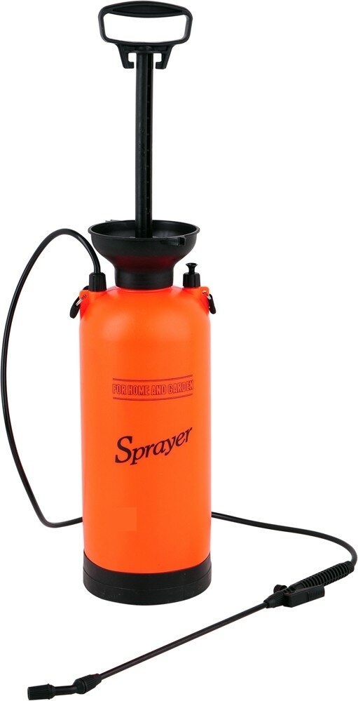 Pomarańczowy opryskiwacz z lancą i pompką ręczną