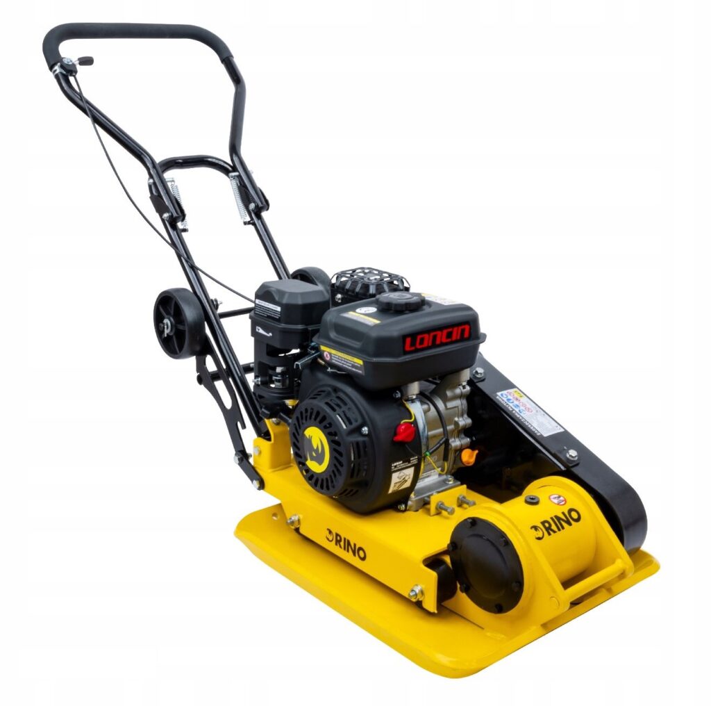 Zagęszczarka budowlana na placu robót